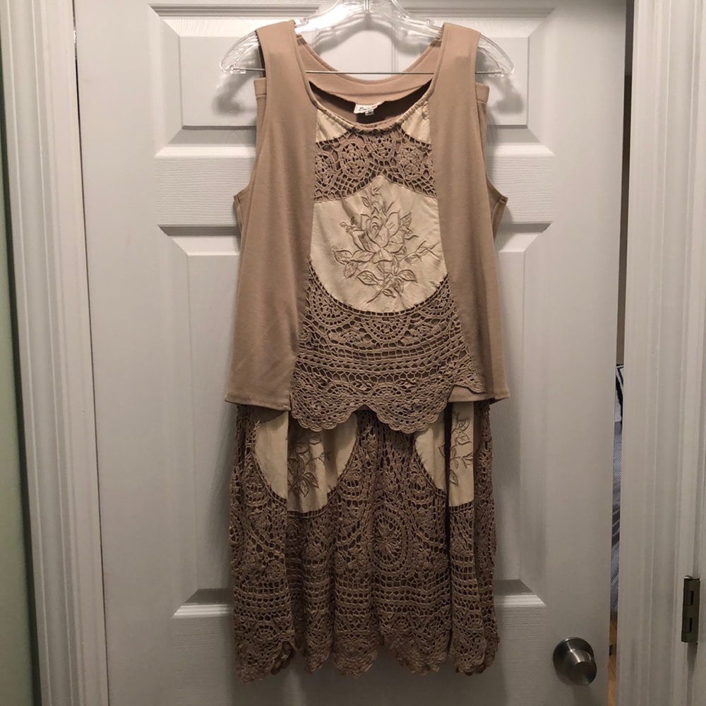 Boho crochet top & skirt set